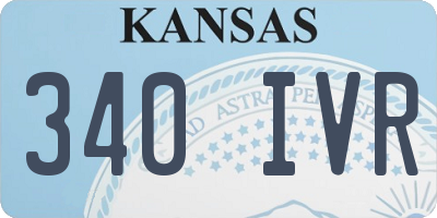 KS license plate 340IVR