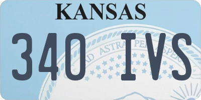 KS license plate 340IVS