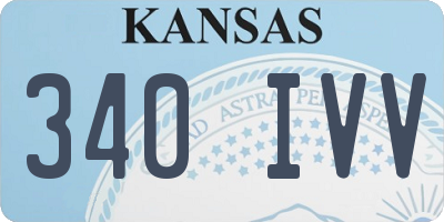 KS license plate 340IVV