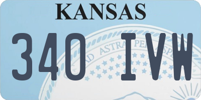 KS license plate 340IVW
