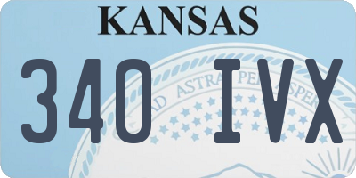 KS license plate 340IVX
