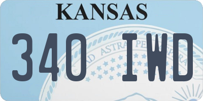 KS license plate 340IWD