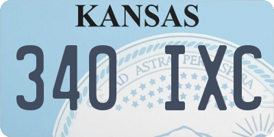KS license plate 340IXC