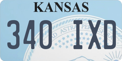 KS license plate 340IXD