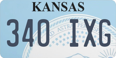 KS license plate 340IXG