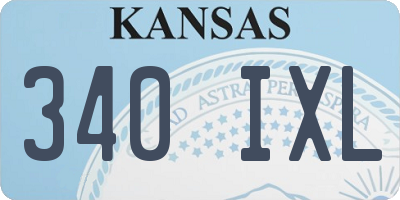 KS license plate 340IXL