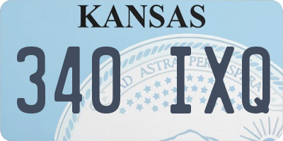KS license plate 340IXQ