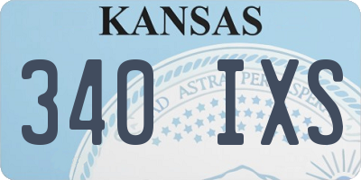 KS license plate 340IXS