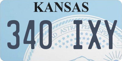 KS license plate 340IXY