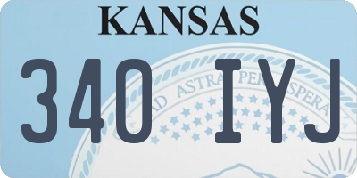 KS license plate 340IYJ