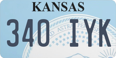 KS license plate 340IYK