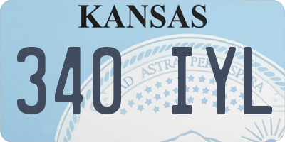 KS license plate 340IYL