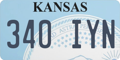 KS license plate 340IYN