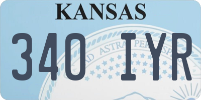 KS license plate 340IYR