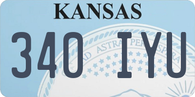 KS license plate 340IYU