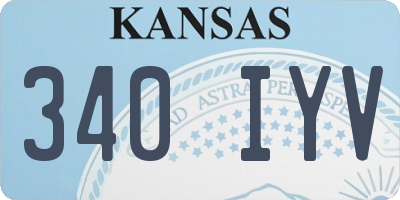 KS license plate 340IYV