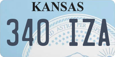 KS license plate 340IZA