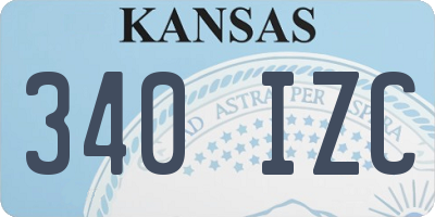 KS license plate 340IZC