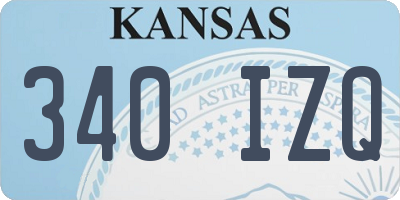 KS license plate 340IZQ