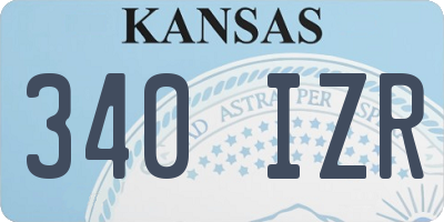 KS license plate 340IZR