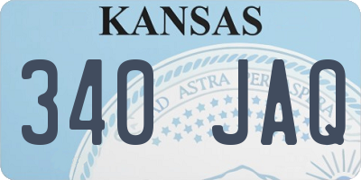 KS license plate 340JAQ