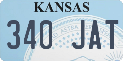 KS license plate 340JAT