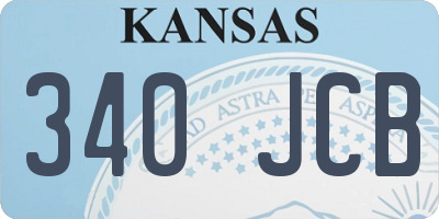 KS license plate 340JCB