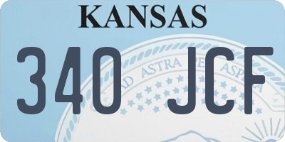 KS license plate 340JCF