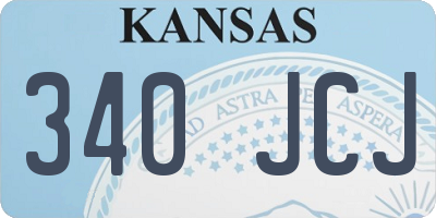 KS license plate 340JCJ