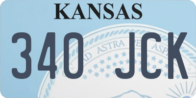 KS license plate 340JCK