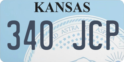 KS license plate 340JCP