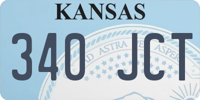KS license plate 340JCT