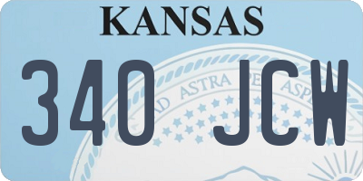 KS license plate 340JCW