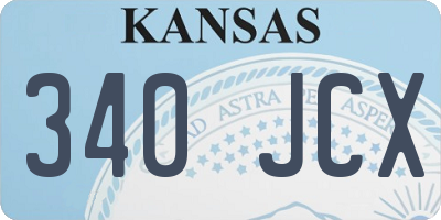 KS license plate 340JCX