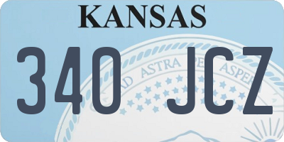 KS license plate 340JCZ