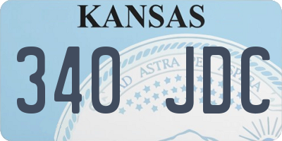 KS license plate 340JDC