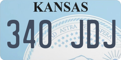 KS license plate 340JDJ