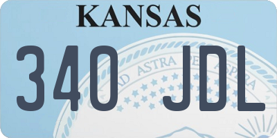 KS license plate 340JDL