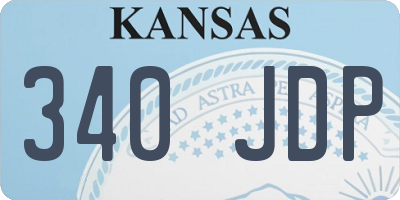 KS license plate 340JDP