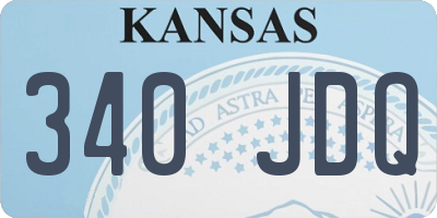 KS license plate 340JDQ
