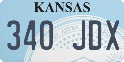KS license plate 340JDX