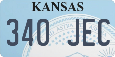 KS license plate 340JEC