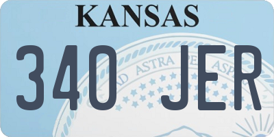 KS license plate 340JER