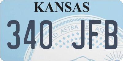 KS license plate 340JFB