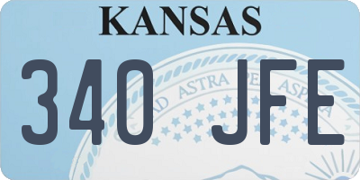 KS license plate 340JFE