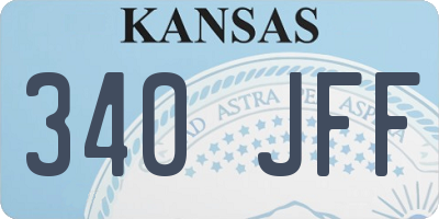 KS license plate 340JFF