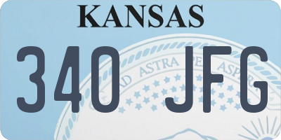 KS license plate 340JFG