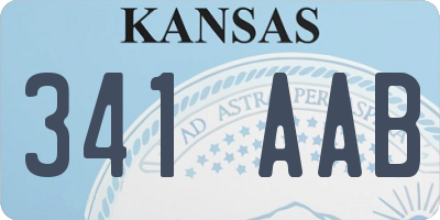 KS license plate 341AAB