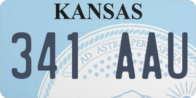 KS license plate 341AAU