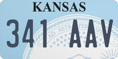 KS license plate 341AAV